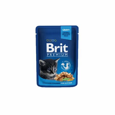 Brit Premium Cat Pouches Chicken Chunks for Kitten 100 g
