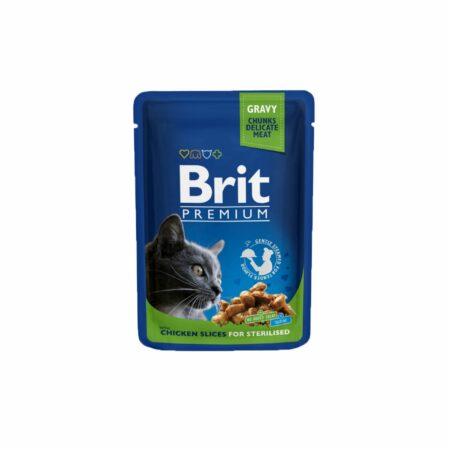Brit Premium Cat Pouches Chicken Slices for Sterilised 100 g
