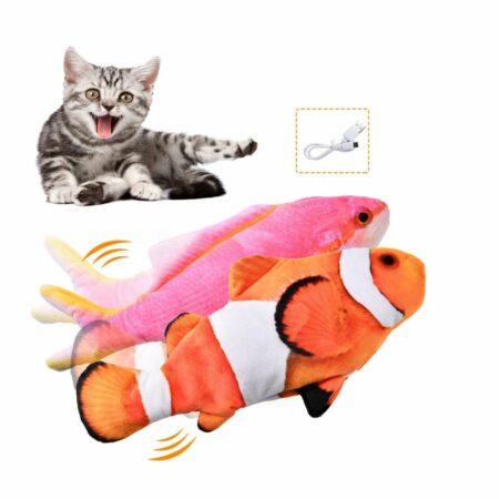 Jouet de chat de poisson mobile électrique, Cat Toys Simulation de peluche électrique jouet de chat jouet de chat de jouet de chat de poisson, jouet amusant pour l'exercice de chat
