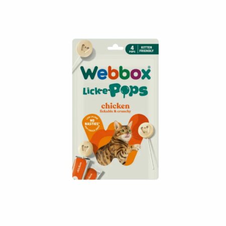 Webbox Lick-e-Pops friandises pour chat au poulet 4 pcs