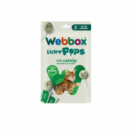 Webbox Lick-e-Pops friandises pour chat avec catnip 4 pcs